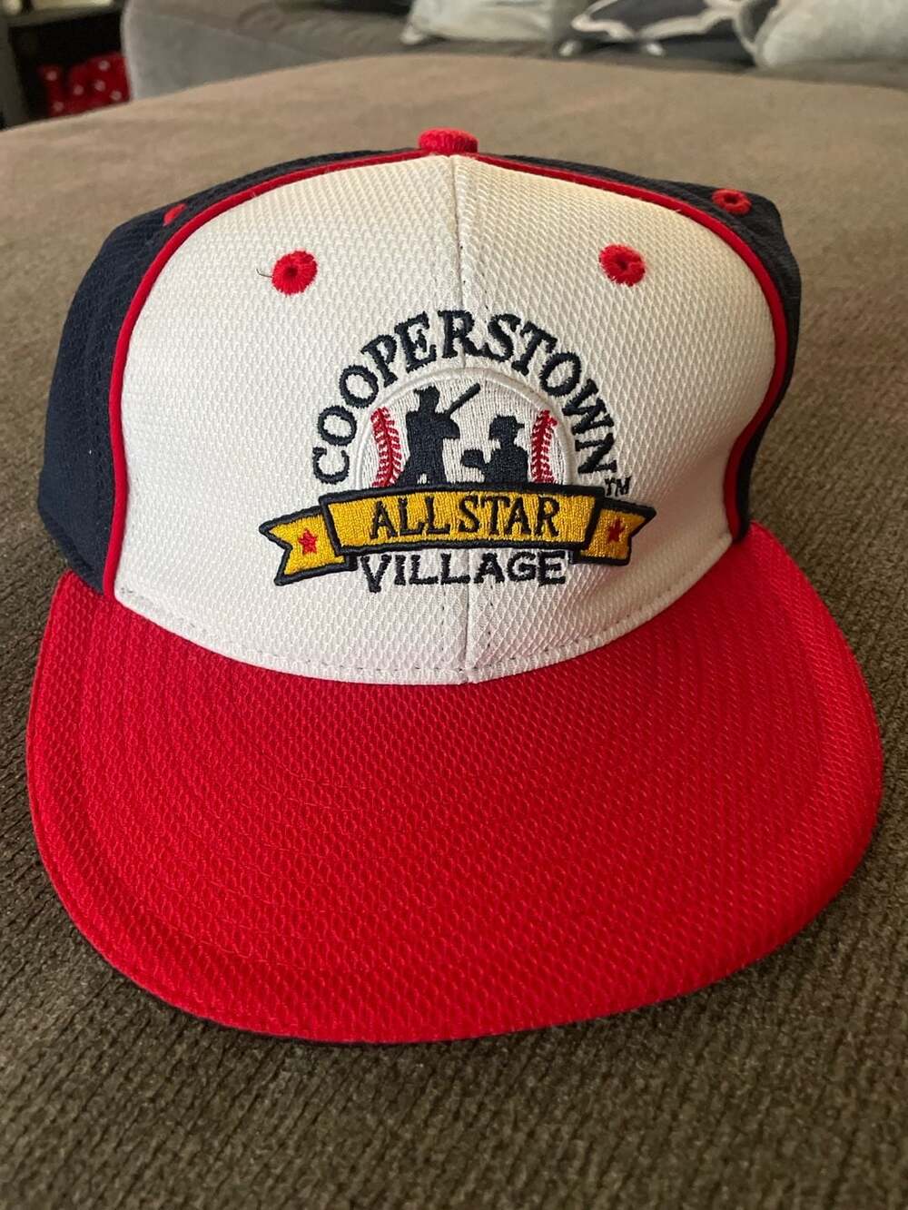 Cooperstown All Star Village Pro Series L/XL Baseball Hat USA Flag Embroid
